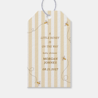 A Little Bee Yellow Baby Shower Gift Tags