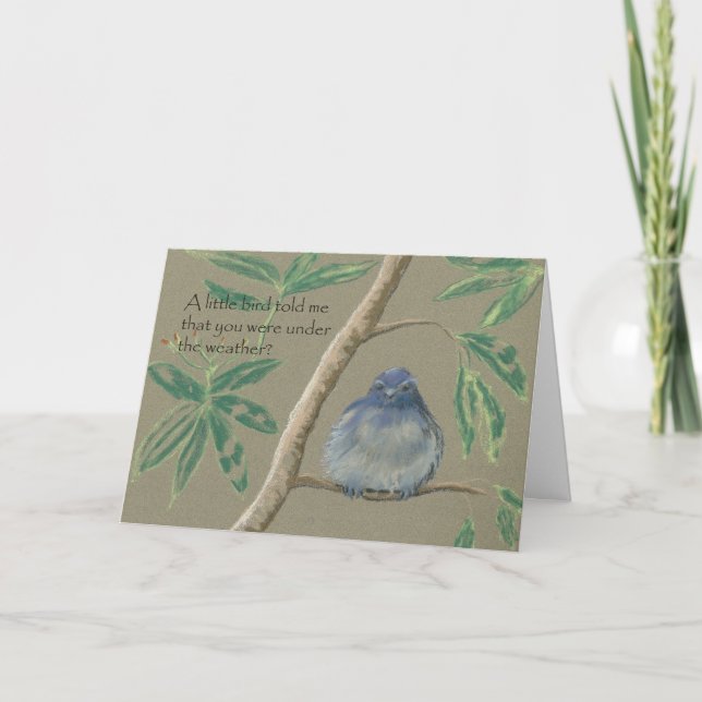 A Little Bird told me, Get Well Soon Card (Front)
