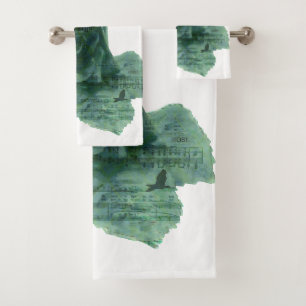 A Little Bird Told Me Rose Bath Towel Set
