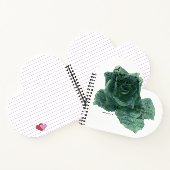 A Little Bird Told Me Rose Notebook (Inside)