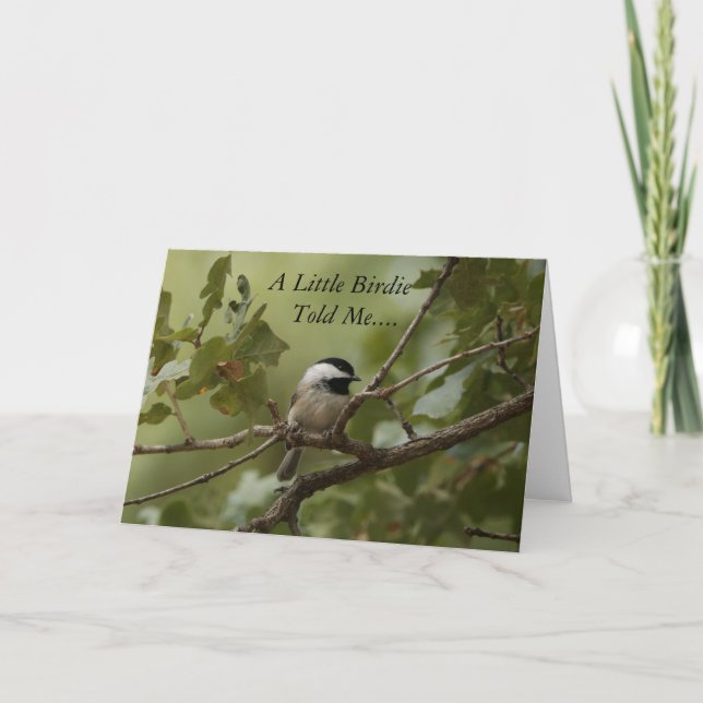 A Little Birdie Told Me Birthday Card (Front)