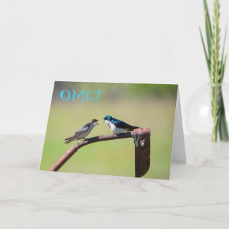 A little birdie told me  - customizable card. card