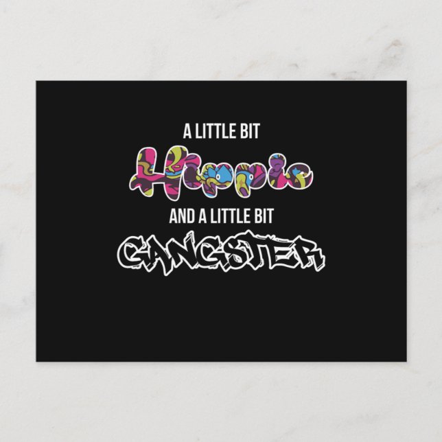 A Little Bit Hippie And A Little Bit Gangster Musi Postcard (Front)