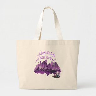 A Little Bit Holy. A Little Bit Hood.  Large Tote Bag