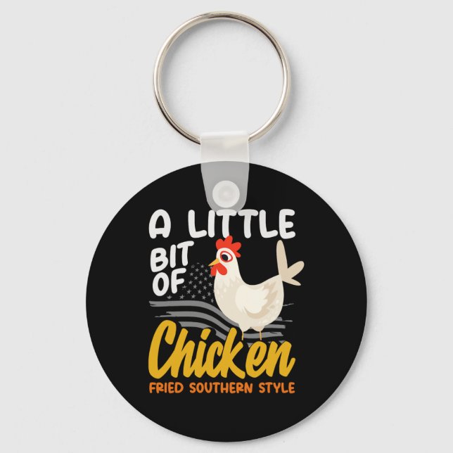 A Little Bit Of Chicken Fried Southern Style Count Keychain (Front)