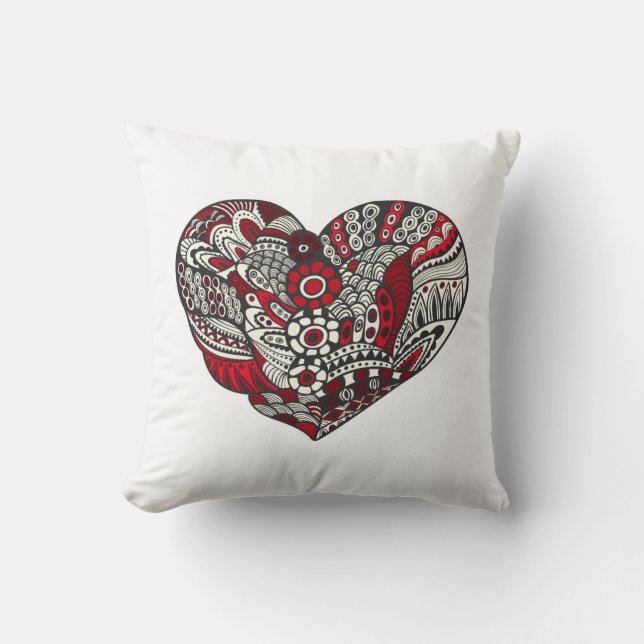 A little bit of red throw pillow (Front)