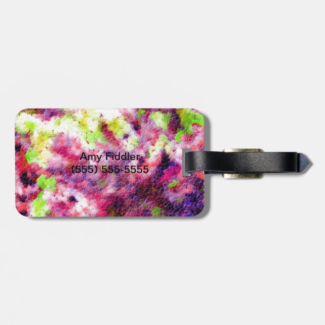 A Little Bit Pink, An Abstract Luggage Tag (Back Horizontal)
