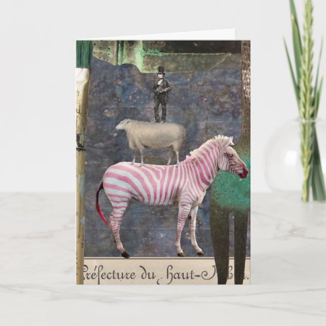 A Little Bit Twisted, Digital Collage, Birthday Card (Front)