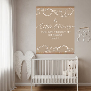 A Little Blessing Nursery James 1:17 Beige Hanging Tapestry