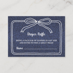 A Little Blue Jean Baby Denim Boy Baby Shower Enclosure Card