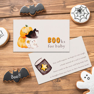 A Little Boo Baby Shower Books For Baby Enclosure Card
