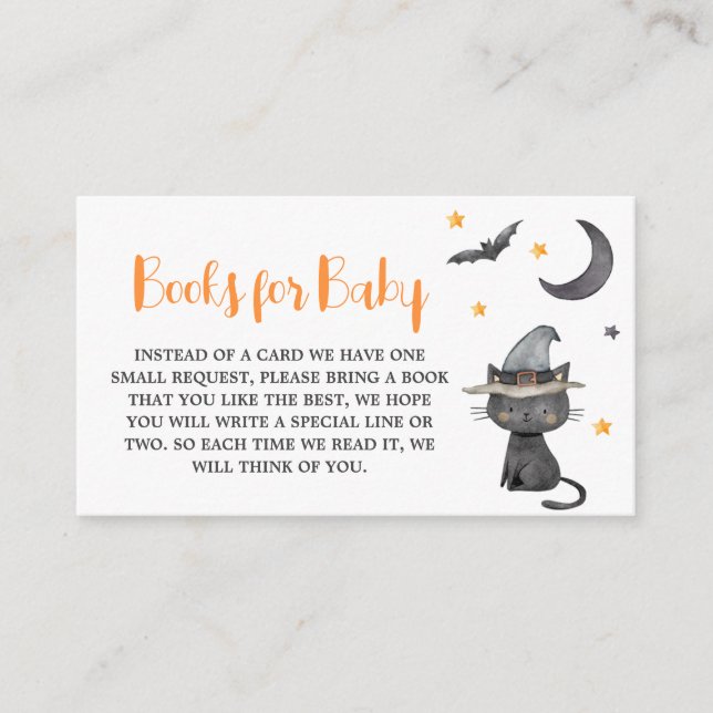A Little Boo Baby Shower Books for Baby Enclosure Card (Front)