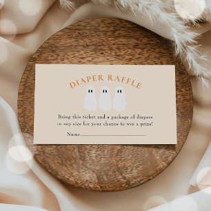 A Little Boo Baby Shower Halloween Diaper Raffle Enclosure Card