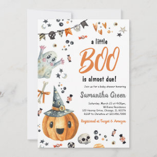 A Little Boo Baby Shower Invitation