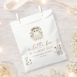 A Little Boo Boho Ghost Wildflower Baby Shower Favour Bag