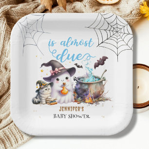 A Little Boo! Boy Cute Halloween Baby Shower Paper Plate