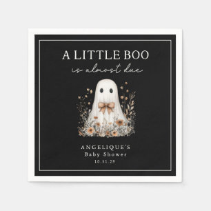 A Little Boo Cute Ghost Wildflowers Baby Shower  Napkin