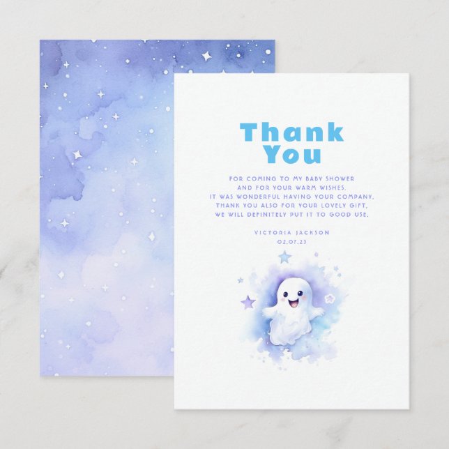 A Little Boo Ghost Cute Halloween Thank You (Front/Back)