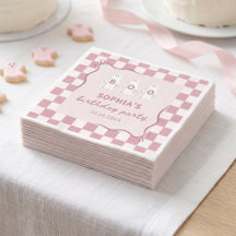A Little Boo Girl Ghost Birthday Napkins