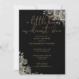 A Little Boo Gothic QR Code All In One Baby Shower Invitation