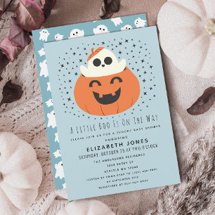 A Little Boo Halloween Baby Shower Boy Invitation