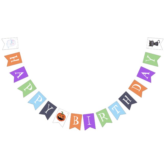 A Little Boo Halloween Baby Shower Bunting Flags (All)