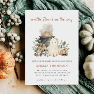 A Little Boo Halloween Baby Shower Invitation