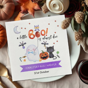 A Little Boo Halloween Baby Shower Napkin