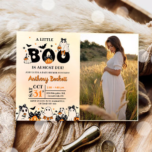 A Little Boo Halloween Baby Shower Party  Invitation