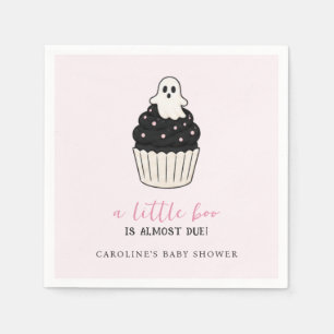 A Little Boo Halloween Theme Cute Ghost Pink Napkin