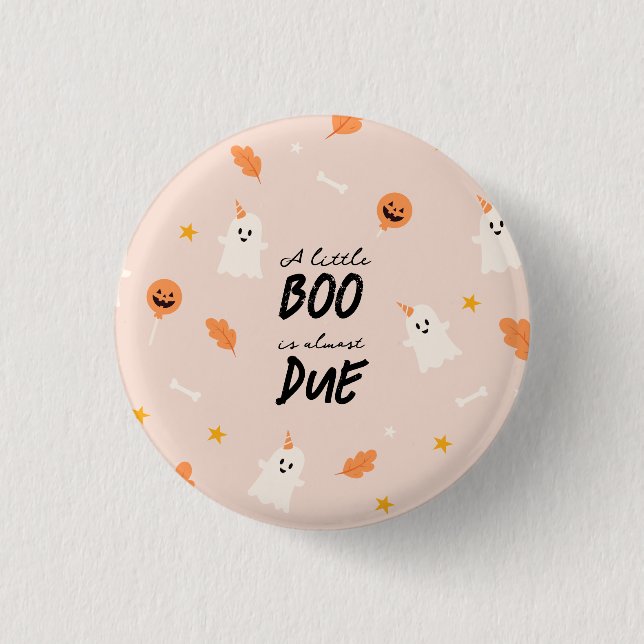 A little boo is almost due baby shower  1 inch round button (Front)