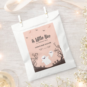 A Little Boo Is Almost Due Baby Shower Ghost Favour Bag