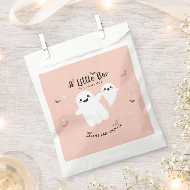  A Little Boo Is Almost Due Baby Shower Ghost Favour Bag (Clipped)