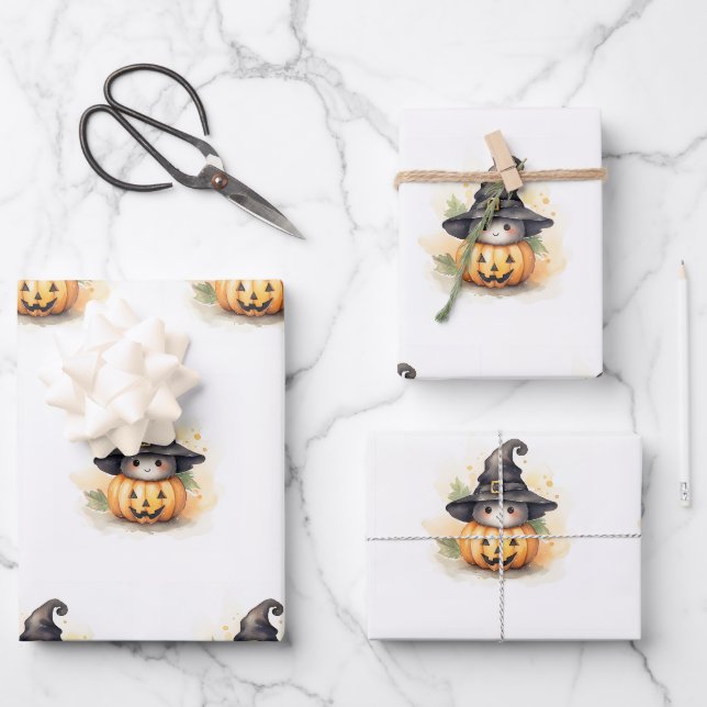 A Little Boo is Almost Due Baby Shower Gift  Wrapping Paper Sheet (Front)