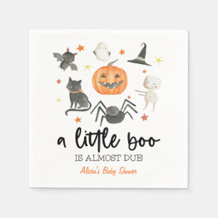 A Little Boo Is Almost Due! Baby Shower Halloween Napkin