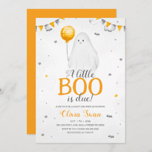 A Little Boo is Almost Due Baby Shower Invitation