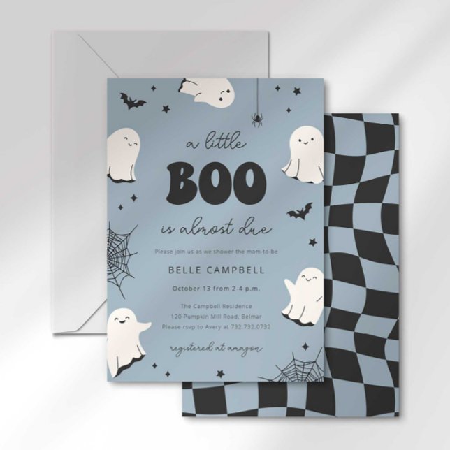 A Little Boo is Almost Due Baby Shower Invitation (Creator Uploaded)
