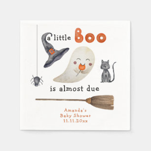 A little Boo is almost due Baby shower Napkin