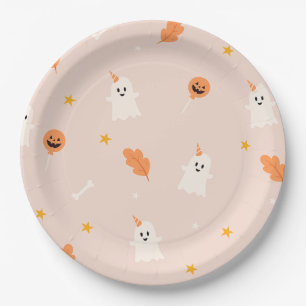 A little boo is almost due baby shower  paper plate
