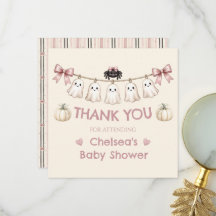 A Little Boo Is Almost Due Baby Shower Thank You