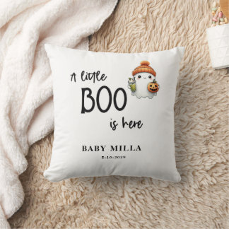 A little Boo is almost Due Baby Shower Throw Pillow
