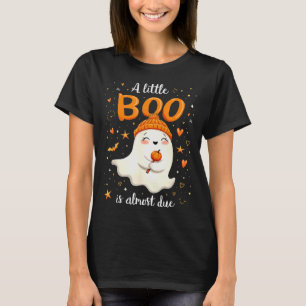 A Little Boo Is Almost Due Expecting Mom Halloween T-Shirt
