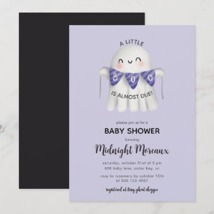 A Little Boo Is Almost Due Halloween Baby Shower I Invitation