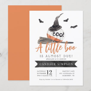 A Little Boo is Almost Due Halloween Baby Shower Invitation