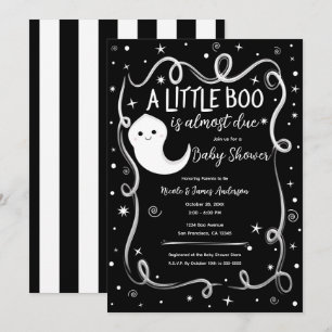 A Little Boo is Almost Due Halloween Baby Shower Invitation