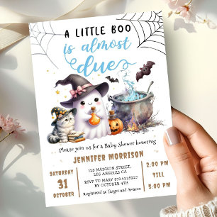 A Little Boo is almost DUE! Halloween Baby Shower Invitation