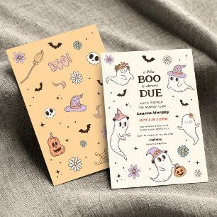 A Little Boo is Almost Due Halloween Baby Shower Invitation