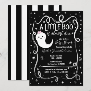 A Little Boo is Almost Due Halloween Baby Shower Invitation