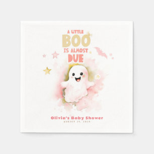 A Little Boo is Almost Due Halloween Baby Shower Napkin