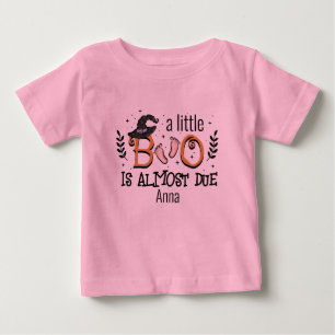 a little boo is almost due Halloween Baby T-Shirt